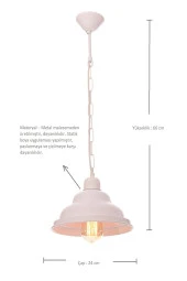 Umur Aydınlatma Togo beyaz metal sarkıt avize thumbnail 3