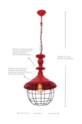 Umur Aydınlatma Dayton Kırmızı Sarkıt Avize thumbnail 2