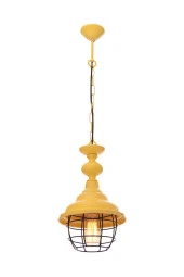 Umur Aydınlatma Togo Sarı parlak lake boyalı sarkıt avize thumbnail 1