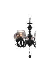 Umur Aydınlatma Novel 5'Li Siyah Füme Camlı Avize thumbnail 2