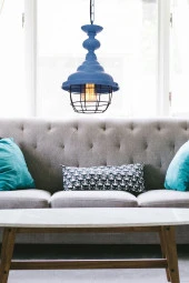 Umur Aydınlatma Togo Mavi Parlak Lake Boyalı Sarkıt Avize thumbnail 3