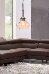 Umur Aydınlatma Umur Aydınlama Lugi tekli krom cam sarkıt avize thumbnail 3