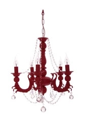 Umur Aydınlatma Eleganza 5'li Kırmızı Avize Sarkıt thumbnail 1