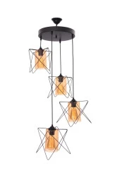 Umur Aydınlatma Endüstriyel 4'lü camlı sarkıt avize thumbnail 1