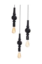 Umur Aydınlatma Zen 3'Lü Siyah Lake Ahşap Sarkıt thumbnail 2