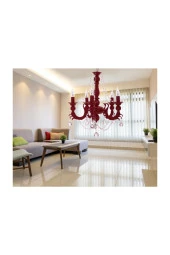 Umur Aydınlatma Eleganza 5'li Kırmızı Avize Sarkıt thumbnail 2