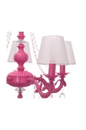 Umur Aydınlatma Dolce Vita 5'li Fuşya Abajurlu Avize thumbnail 2
