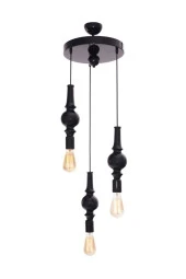 Umur Aydınlatma Zen 3'Lü Siyah Lake Ahşap Sarkıt thumbnail 1