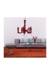 Umur Aydınlatma Eleganza 5'li Kırmızı Avize Sarkıt thumbnail 3