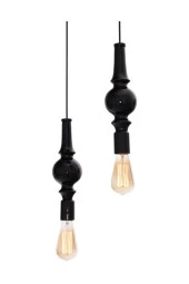 Umur Aydınlatma Zen 2'li siyah ahşap lake sarkıt thumbnail 3