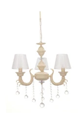 Umur Aydınlatma Novel 3'Lü Krem Renk Abajurlu Avize thumbnail 1