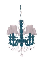 Umur Aydınlatma Eleganza 5'li Turkuaz Şapkalı Avize thumbnail 1