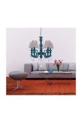 Umur Aydınlatma Eleganza 5'li Turkuaz Şapkalı Avize thumbnail 3