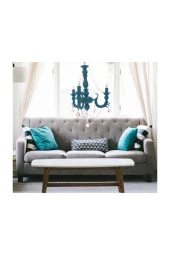 Umur Aydınlatma Eleganza 3'lü Turkuaz Avize Sarkıt thumbnail 2
