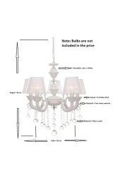 Umur Aydınlatma Novel 5'li beyaz şapkalı avize thumbnail 4