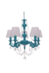 Umur Aydınlatma Dolce Vita 5'li Turkuaz Mavi Abajurlu Avize thumbnail 1