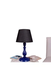 Umur Aydınlatma Otto Parlement Ayak Siyah Şapkalı Abajur thumbnail 1