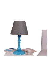 Umur Aydınlatma Orla turkuaz ayak gri şapkalı abajur thumbnail 1