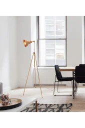 Umur Aydınlatma Tripod Lav Başlıklı Eskitme Lambader thumbnail 3