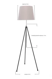 Umur Aydınlatma Tripod Beyaz Ayak Beyaz Şapkalı Lambader thumbnail 2