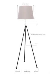 Umur Aydınlatma Tripod Beyaz Ayak Pembe Şapkalı Lambader - 2