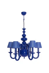 Umur Aydınlatma Roda 6'lı Parlement Mavi Şapkalı Sarkıt Avize thumbnail 1