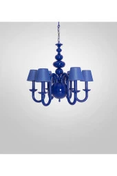 Umur Aydınlatma Roda 6'lı Parlement Mavi Şapkalı Sarkıt Avize thumbnail 3