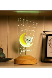 SEVGİ LAMBASI Kedili Hediye Çocuk Odası Aydınlatma Kız Bebek Gece Lambası, Kişiye Özel Oda Dekoru - 5