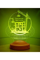 SEVGİ LAMBASI İnşaat Mühendisine Hediye, Müteahhit Hediyesi Masa Lambası, İnşaat Mühendisine İsimli Ofis Hediyesi - 4