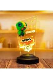 SEVGİ LAMBASI Brawl Stars Oyunu Doğum Günü Parti Hediyesi, Best Brawler, Oyun Karakteri, Çocuk Odası Lamba - 2