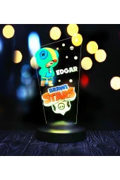 SEVGİ LAMBASI Brawl Stars Oyunu Doğum Günü Parti Hediyesi, Best Brawler, Oyun Karakteri, Çocuk Odası Lamba - 4