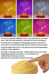 SEVGİ LAMBASI Yeni Doğan Bebek Hediyesi, Erkek Çocuğa Hediye, Hoş Geldin Prens Hediyesi 3 Boyutlu Led Lamba - 5