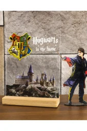 SEVGİ LAMBASI Harry Potter Hogwarts Fotoğraflı Hediyesi Hediye Paketli Şeffaf Çerçeve - 5