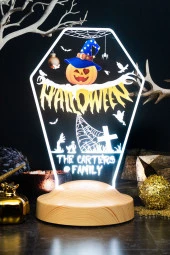 SEVGİ LAMBASI Cadılar Bayramı Hediyesi, Halloween Bal Kabağı Figürlü Hediye Led Lamba - 1
