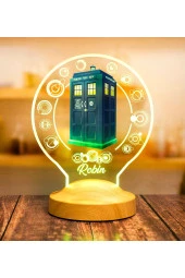 SEVGİ LAMBASI Tardis Desenli Gece Lambası, Doctor Who Hayranlarına Hediye, Galiffrey Telefon Kulübesi, Timelord - 2