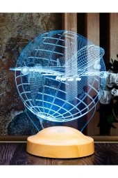 SEVGİ LAMBASI Uçak Figürlü 3 Boyutlu Yolcu Uçağı, Pilot Hediyesi, Uçak 3d Led Lamba - 4