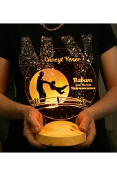 SEVGİ LAMBASI Canım Babam Erkek Figürlü Babalar Günü Hediyesi 3 Boyutlu Led Lamba - 1