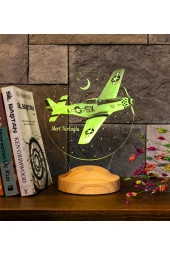 SEVGİ LAMBASI Uçak Hediyesi, Uçak Figürlü Hediye, Pilot Hediyesi, Sevgiliye Doğum Günü Hediyesi Led Lamba - 2