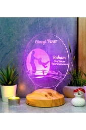 SEVGİ LAMBASI Canım Babam Erkek Figürlü Babalar Günü Hediyesi 3 Boyutlu Led Lamba - 3