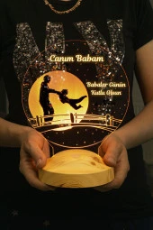 SEVGİ LAMBASI Canım Babam Erkek Figürlü Babalar Günü Hediyesi 3 Boyutlu Led Lamba - 4