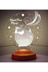 SEVGİ LAMBASI Küçük Prens Le Petit Prince Çocuk Odası Hediyesi Led Lamba - 1