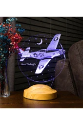 SEVGİ LAMBASI Uçak Hediyesi, Uçak Figürlü Hediye, Pilot Hediyesi, Sevgiliye Doğum Günü Hediyesi Led Lamba - 1