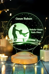 SEVGİ LAMBASI Canım Babam Erkek Figürlü Babalar Günü Hediyesi 3 Boyutlu Led Lamba - 5