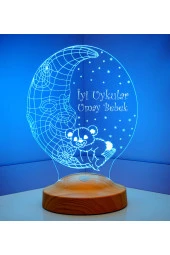 SEVGİ LAMBASI Aydede Ayıcık Hediyesi Erkek Çocuk Hediyesi, 3 Boyutlu Led Lamba, Çocuk I?çin Gece Lambası - 1