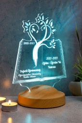 SEVGİ LAMBASI Kitap Led Lamba Öğretmenler Günü Hediyesi 3 Boyutlu - 3