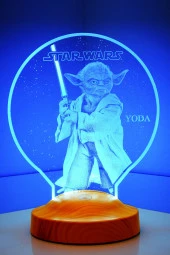 SEVGİ LAMBASI Star Wars Hediyesi Yoda 3 Boyutlu Led Lamba - 3