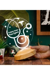 SEVGİ LAMBASI Doktora Hediye, Steteskop Doktor Hediyesi, Tıp Bayramı Hediyesi, 3d Led Lamba thumbnail 1