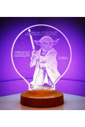 SEVGİ LAMBASI Star Wars Hediyesi Yoda 3 Boyutlu Led Lamba - 1