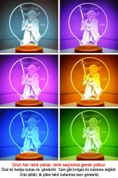 SEVGİ LAMBASI Star Wars Hediyesi Yoda 3 Boyutlu Led Lamba - 4