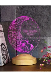 SEVGİ LAMBASI Aydede Ayıcık Hediyesi Erkek Çocuk Hediyesi, 3 Boyutlu Led Lamba, Çocuk I?çin Gece Lambası - 5